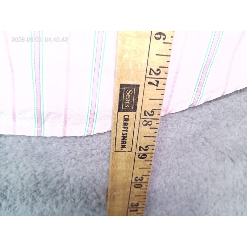 Abercrombie & Fitch Shirt Mens Medium Pink Stripe Long Sleeve Button Down Casual - Picture 7 of 9